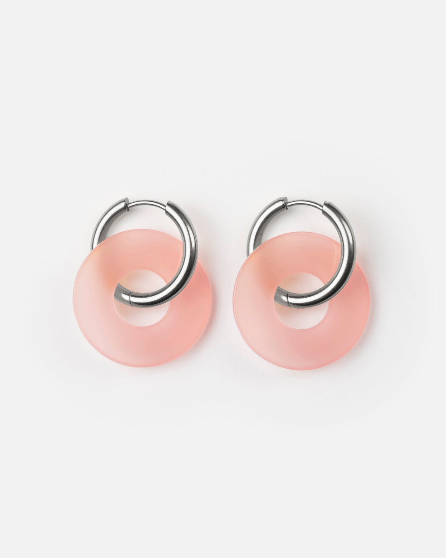 Boucles d'oreilles DONUTS - Rose pĂąle -