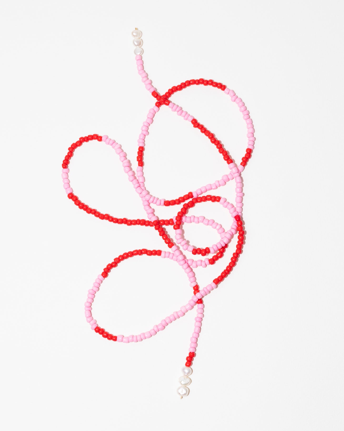 Collier SALT AND PEARLS - Rose et rouge - DROP #4