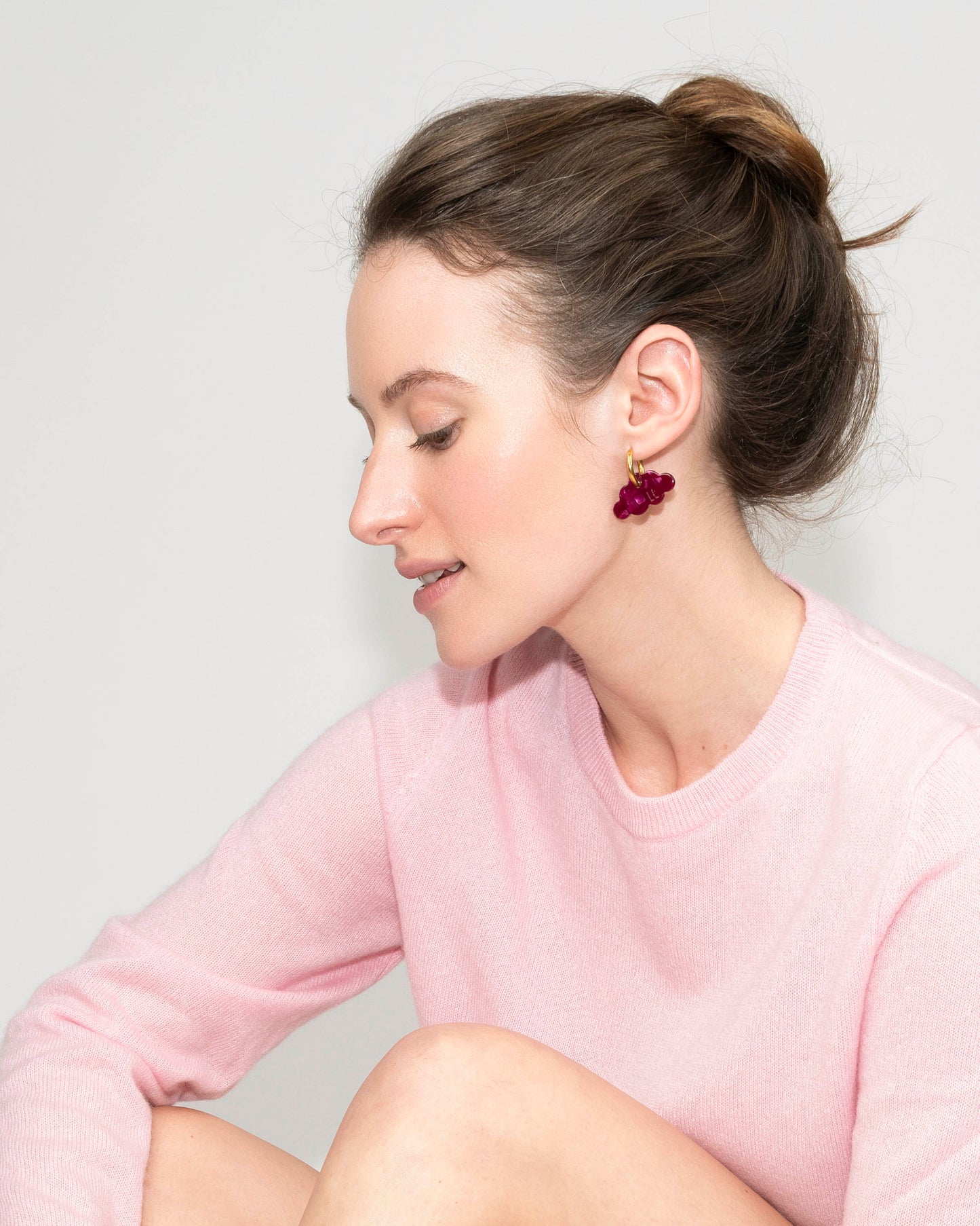 Boucles d'oreilles NUAGE - Cerise -