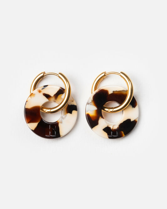 Boucles d'oreilles DONUTS - Latte -