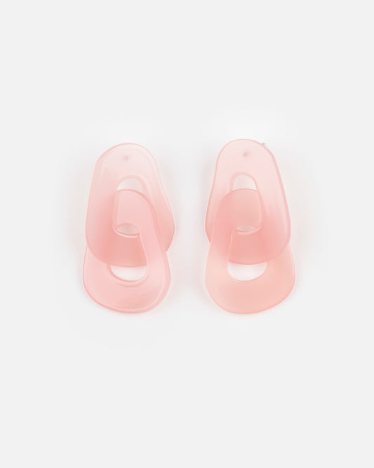 Boucles d'oreilles MAILLON - Rose pâle -