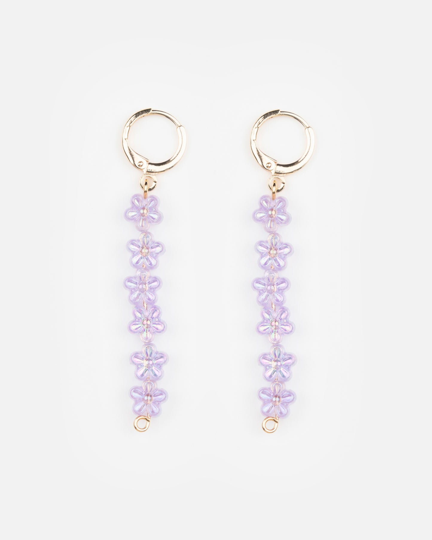 Boucles d'oreilles TIGE FLEURIE  - Lavande -