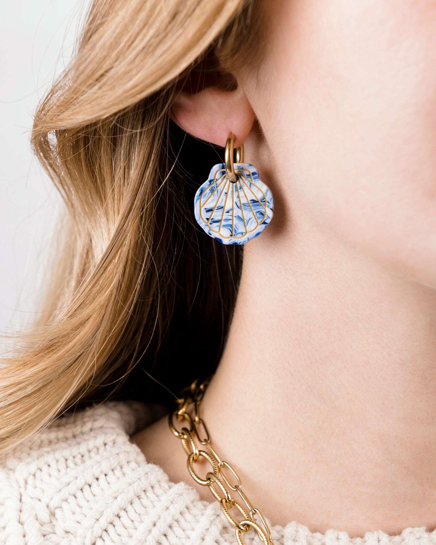 Boucles d'oreilles BABY MERMAID Doré - Athènes -